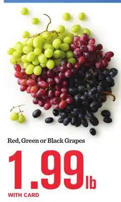 Mariano's Red, Green or Black Grapes offer