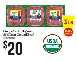 Mariano's Simple Truth Organic 85% Lean Ground Beef offer