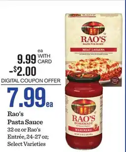 Mariano's Rao's Pasta Sauce offer