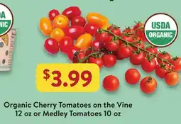 Fresh Thyme Organic Cherry Tomatoes on the Vine offer
