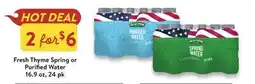 Fresh Thyme Fresh Thyme Spring or Purified Water offer