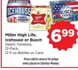 Food 4 Less Miller High Life, Icehouse or Busch offer