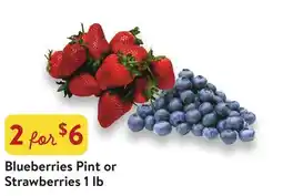 Fresh Thyme Blueberries Pint or Strawberries 1 lb offer