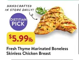 Fresh Thyme Fresh Thyme Marinated Boneless Skinless Chicken Breast offer