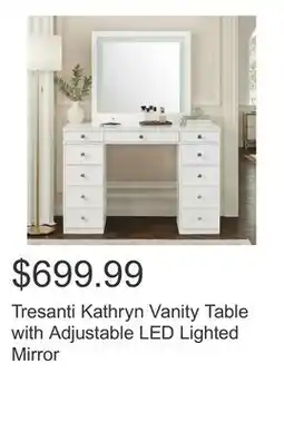 Costco Tresanti Kathryn Vanity Table with Adjustable LED Lighted Mirror offer