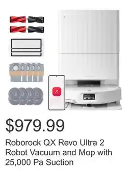 Costco Roborock QX Revo Ultra 2 Robot Vacuum and Mop with 25,000 Pa Suction offer