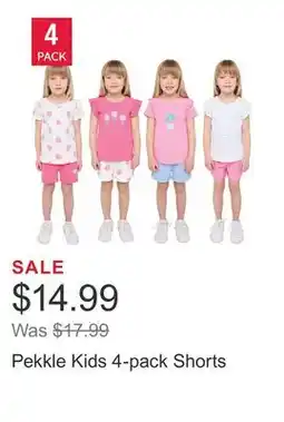 Costco Pekkle Kids 4-pack Shorts offer