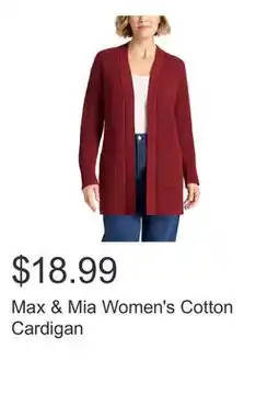 Costco Max & Mia Women's Cotton Cardigan offer