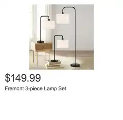 Costco Fremont 3-piece Lamp Set offer