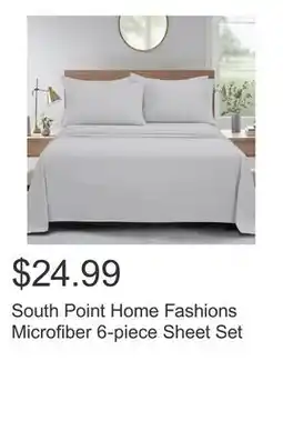 Costco South Point Home Fashions Microfiber 6-piece Sheet Set offer