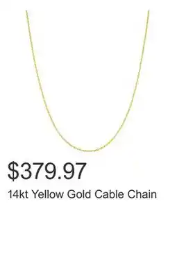 Costco 14kt Yellow Gold Cable Chain offer