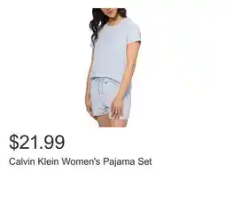 Costco Calvin Klein Women's Pajama Set offer