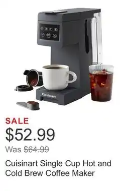 Costco Cuisinart Single Cup Hot and Cold Brew Coffee Maker offer