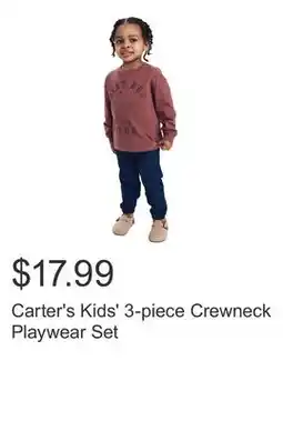 Costco Carter's Kids' 3-piece Crewneck Playwear Set offer