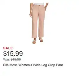 Costco Ella Moss Women's Wide Leg Crop Pant offer