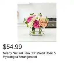 Costco Nearly Natural Faux 10 Mixed Rose & Hydrangea Arrangement offer