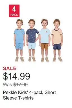 Costco Pekkle Kids' 4-pack Short Sleeve T-shirts offer