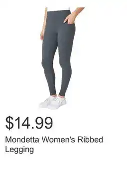 Costco Mondetta Women's Ribbed Legging offer