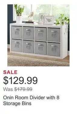 Costco Onin Room Divider with 8 Storage Bins offer