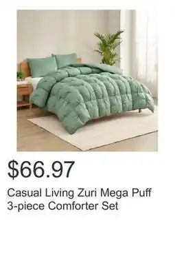 Costco Casual Living Zuri Mega Puff 3-piece Comforter Set offer