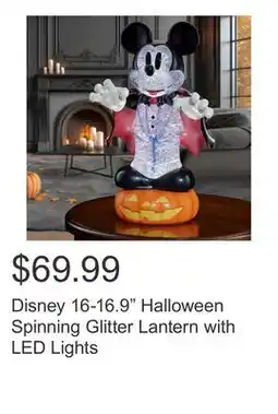Costco Disney 16-16.9 Halloween Spinning Glitter Lantern with LED Lights offer