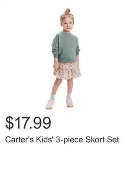 Costco Carter's Kids' 3-piece Skort Set offer