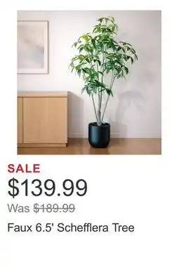 Costco Faux 6.5' Schefflera Tree offer