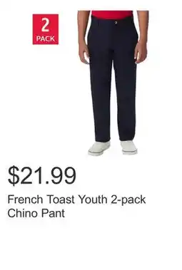 Costco French Toast Youth 2-pack Chino Pant offer