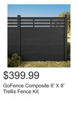 Costco GoFence Composite 6' X 6' Trellis Fence Kit offer