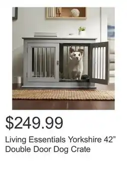 Costco Living Essentials Yorkshire 42 Double Door Dog Crate offer