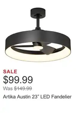 Costco Artika Austin 23 LED Fandelier offer