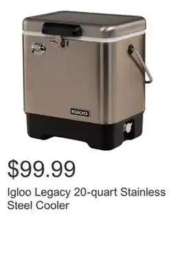 Costco Igloo Legacy 20-quart Stainless Steel Cooler offer