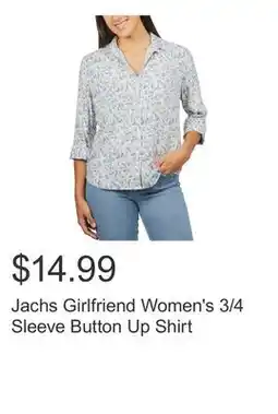 Costco Jachs Girlfriend Women's 3/4 Sleeve Button Up Shirt offer