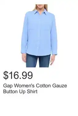 Costco Gap Women's Cotton Gauze Button Up Shirt offer