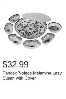 Costco Pandex 7-piece Melamine Lazy Susan with Cover offer