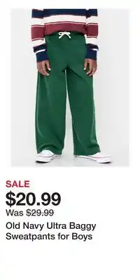 Old Navy Old Navy Ultra Baggy Sweatpants for Boys offer