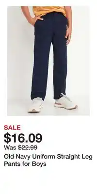 Old Navy Old Navy Uniform Straight Leg Pants for Boys offer