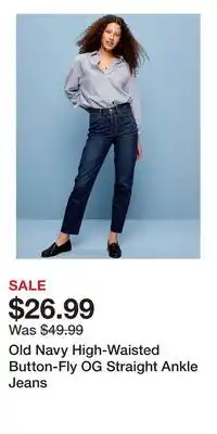 Old Navy Old Navy High-Waisted Button-Fly OG Straight Ankle Jeans offer