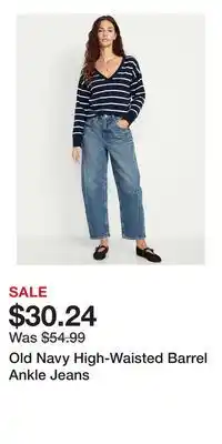 Old Navy Old Navy High-Waisted Barrel Ankle Jeans offer