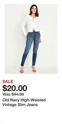 Old Navy Old Navy High-Waisted Vintage Slim Jeans offer