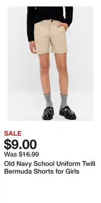 Old Navy Old Navy School Uniform Twill Bermuda Shorts for Girls offer