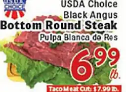 Rio Valley Market USDA Choice Black Angus Bottom Round Steak offer