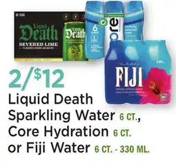 Heinen's Liquid Death Sparkling Water 6 CT., Core Hydration 6 CT. or Fiji Water 6 CT. - 330 ML offer