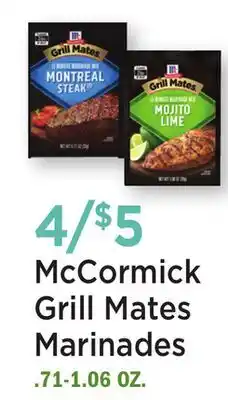 Heinen's McCormick Grill Mates Marinades offer