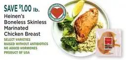 Heinen's Heinen's Boneless Skinless Marinated Chicken Breast offer