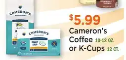 Heinen's Cameron's Coffee 10-12 OZ. or K-Cups 12 CT offer