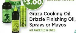 Heinen's Graza Cooking Oil, Drizzle Finishing Oil, Sprays or Mayos offer