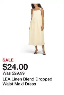 Marshalls LEA Linen Blend Dropped Waist Maxi Dress offer