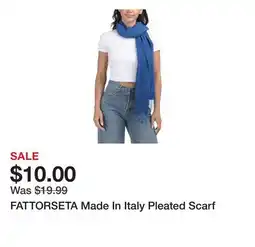Marshalls FATTORSETA Made In Italy Pleated Scarf offer
