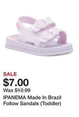 Marshalls IPANEMA Made In Brazil Follow Sandals (Toddler) offer